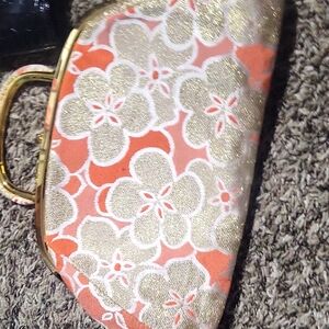 Floral Gold and Orange Women's Bag